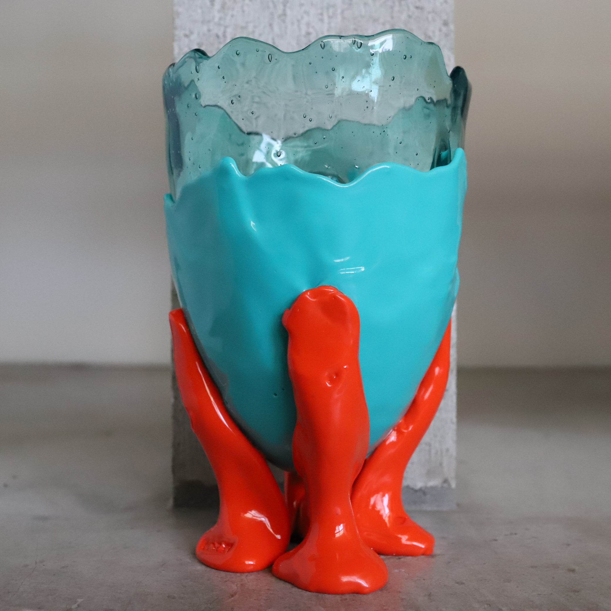 Clear Extra Colour Vase - Fish Design by Gaetano Pesce